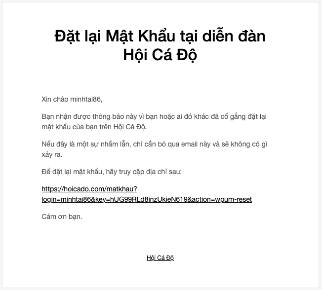 Lấy Lại Mật Khẩu tài khoản Hội Cá Độ